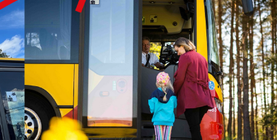 Bild som förklarar att färgen på destinationsskyltarna ändras