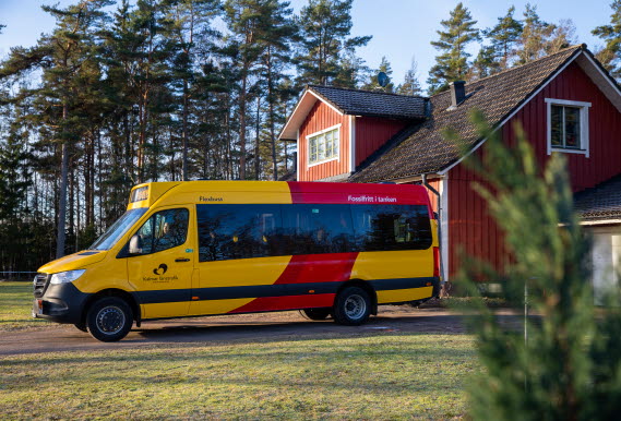 Kalmar länstrafiks minibuss. 